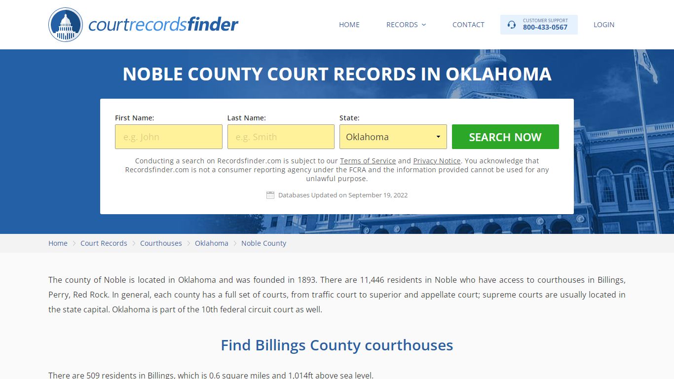 Noble County, OK Court Records - Find Noble Courthouses